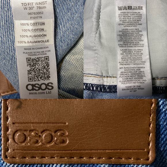 Asos Design Men's Slim Denim Shorts Distressed With Rips Light Wash Blue W30 NWT - Picture 7 of 16